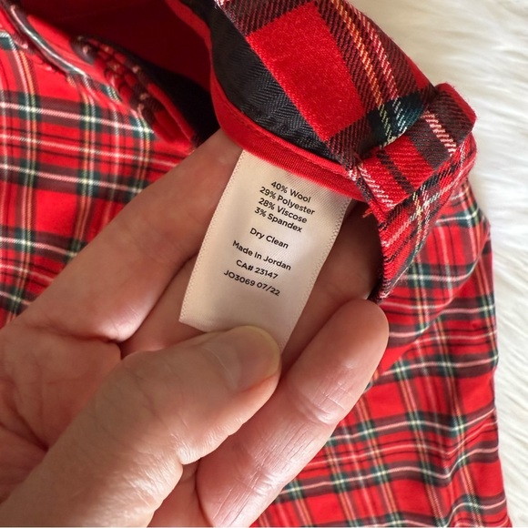 Talbots Hampshire Ankle Pant Classic Red Tartan 4 Petite - Picture 8 of 12